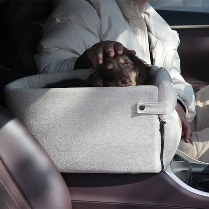 Portable Dog Car Seat Bed - Safe Travel Carrier for Small Dogs & Cats