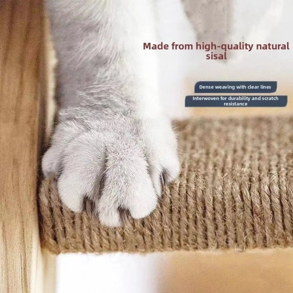 1Pc/4Pcs Wooden Cat Climbing Shelves Sisal Cover Wall Mounted Cat Scratcher Furniture Pet Stairs Toy Scratching Board