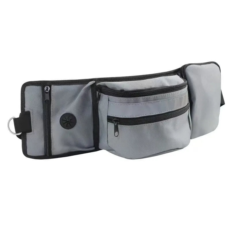 Outdoor Training Waist Bag with Detachable Doggy Training Treat Bag Reflective Waist Pack for Pet Walking, Running Leash Storage