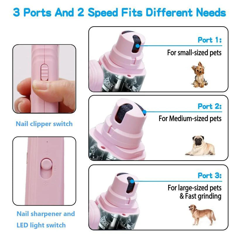 2-in-1 LED Pet Nail Clippers - Safe & Easy Dog & Cat Nail Trimmer with Blood Line Scissors