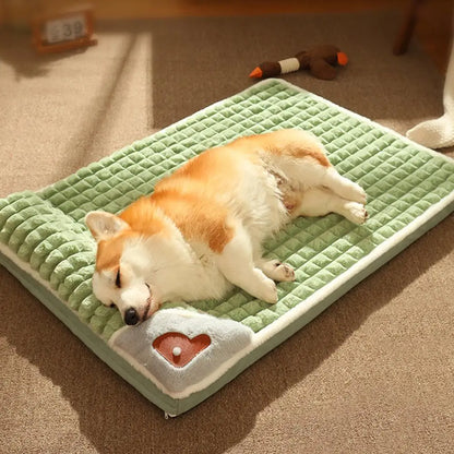 Winter Warm Dog Mat Plaid Bed for Cats Dogs Luxury Sofa for Small Medium Dogs Fluff Sleeping Removable Washable Pet Beds Z4U7