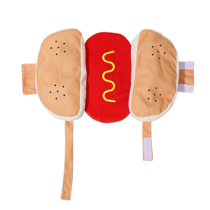 Funny Pet Hot Dog Costume Dog Clothes Cat Apparel Cute Halloween Outfit for Birthday Party Christmas Photo Shoot Pet Supplies