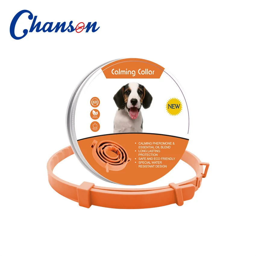 Pet Calming Collar for Cats Dogs Adjustable Anxiety Pheromone Reducing Pet Collar Lasting Natural Calm Relax Soothing Collars