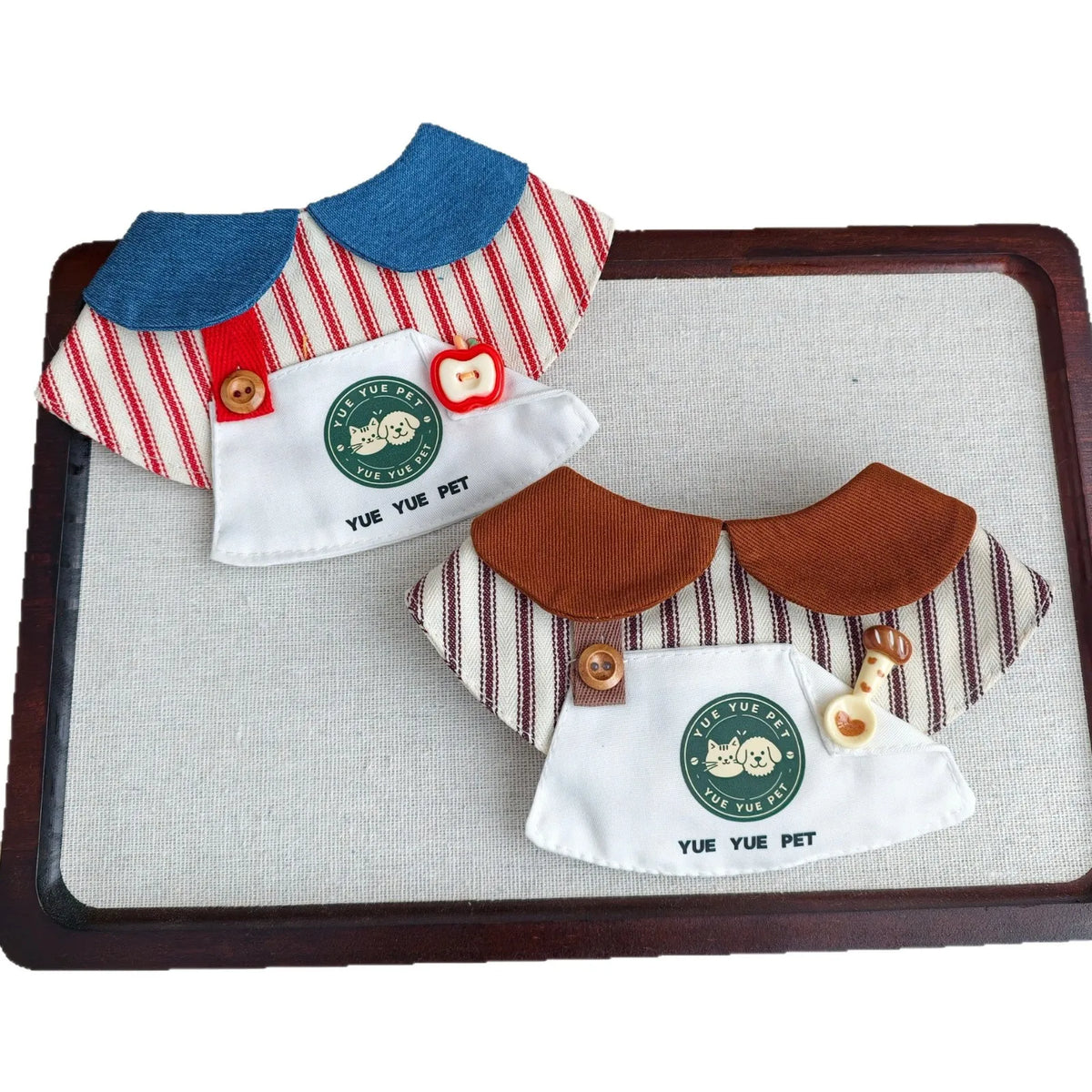 Cute Pet Chef Costume Set with Hat and Bib Collar Role Play Outfit for Dogs Cats Fun Pet Gift Birthday Party Photo Props