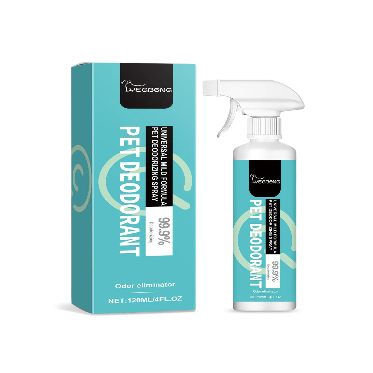 Pet Deodorant Spray, Gentle Pet Odor Eliminator for Dogs & Cats, Instantly Remove Bad Smell for Pet Bedding, Carpet & Home Surfaces, 120ML