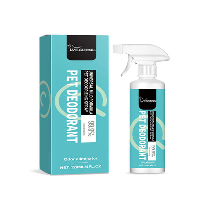 Pet Deodorant Spray, Gentle Pet Odor Eliminator for Dogs & Cats, Instantly Remove Bad Smell for Pet Bedding, Carpet & Home Surfaces, 120ML