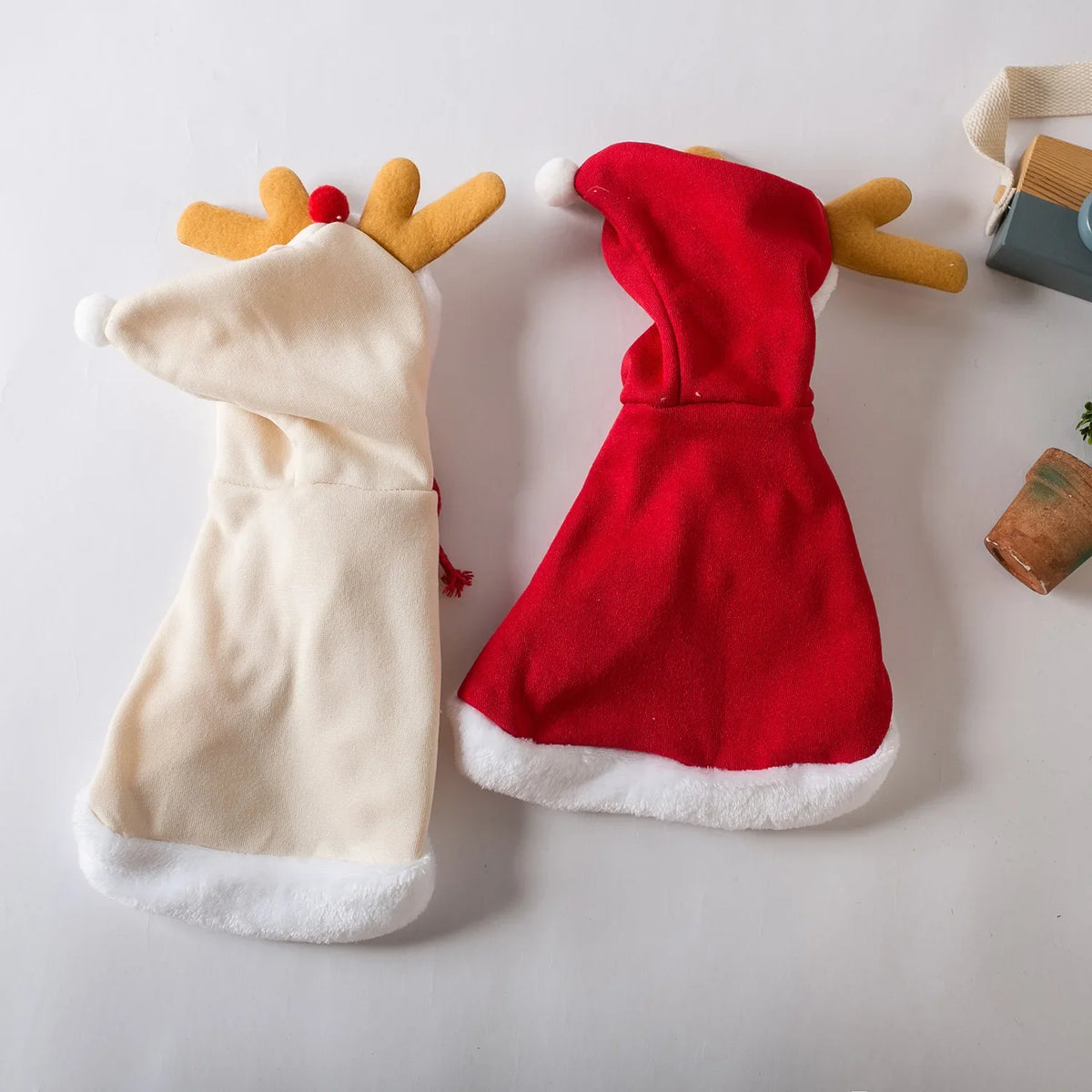 Christmas Pet Costume Hooded Cape Funny Cat and Dog Party Cloak Cute Festive Pet Outfit for Xmas