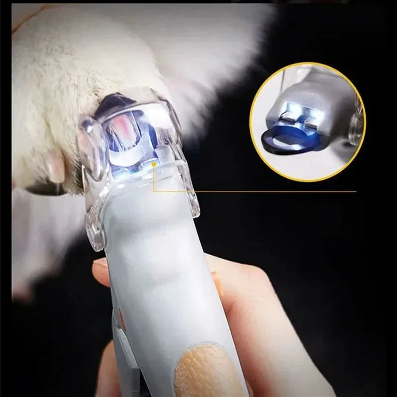 LED Pet Nail Clippers for Dogs & Cats, Professional Safe Pet Claw Cutter with LED Light to Avoid Quick, Sharp Blade Pet Grooming