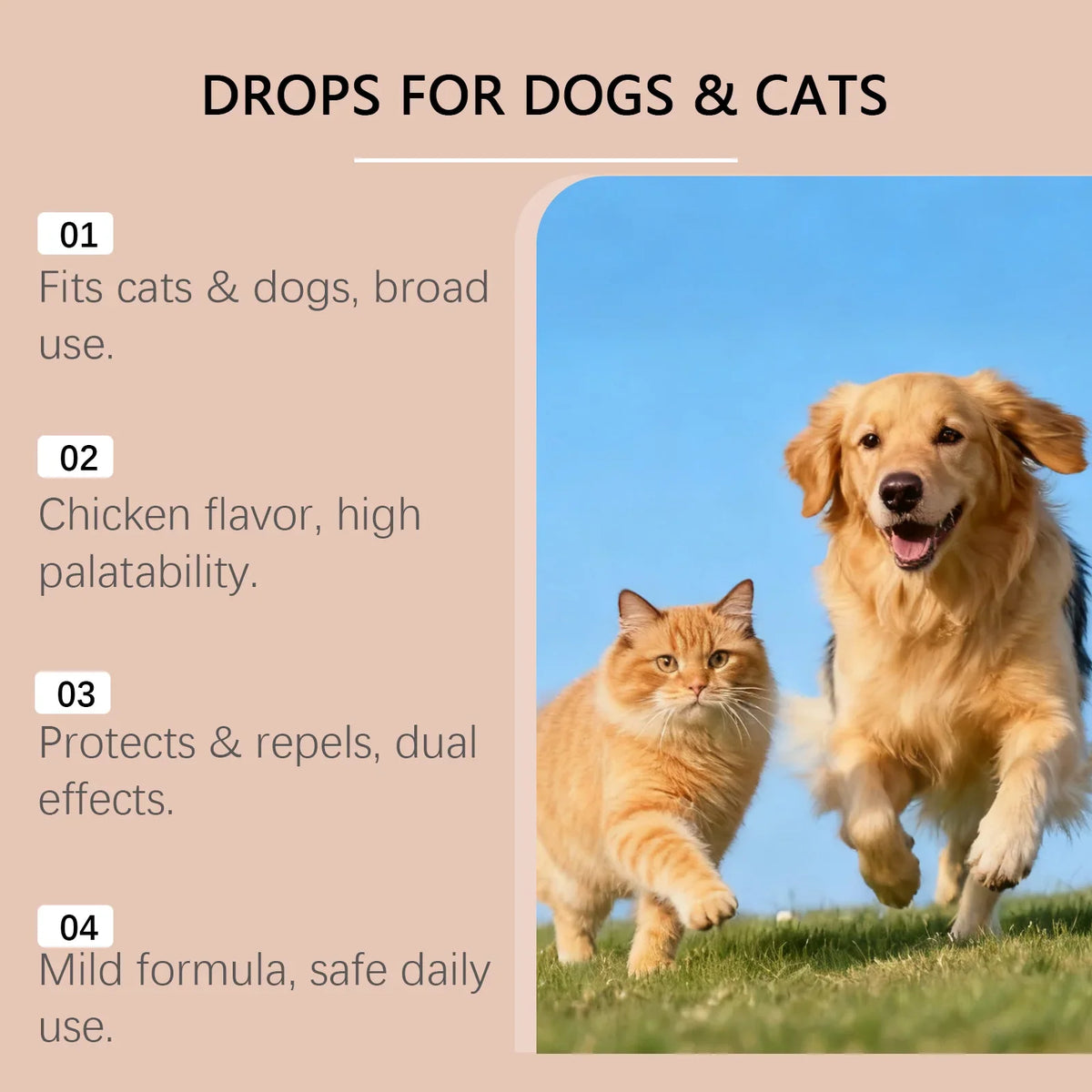 Dogs Cats Dewormer Drops Natural Deworming Supplement Intestinal Parasite Control Protect Repel Dual Effect Pet Dewormer Liquid