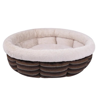 Soft round Pet Beds for Small Medium Large Cats Winter Warm Puppy Sofa House Washable Non-Slip Base Pet Deep Sleeping Kennels