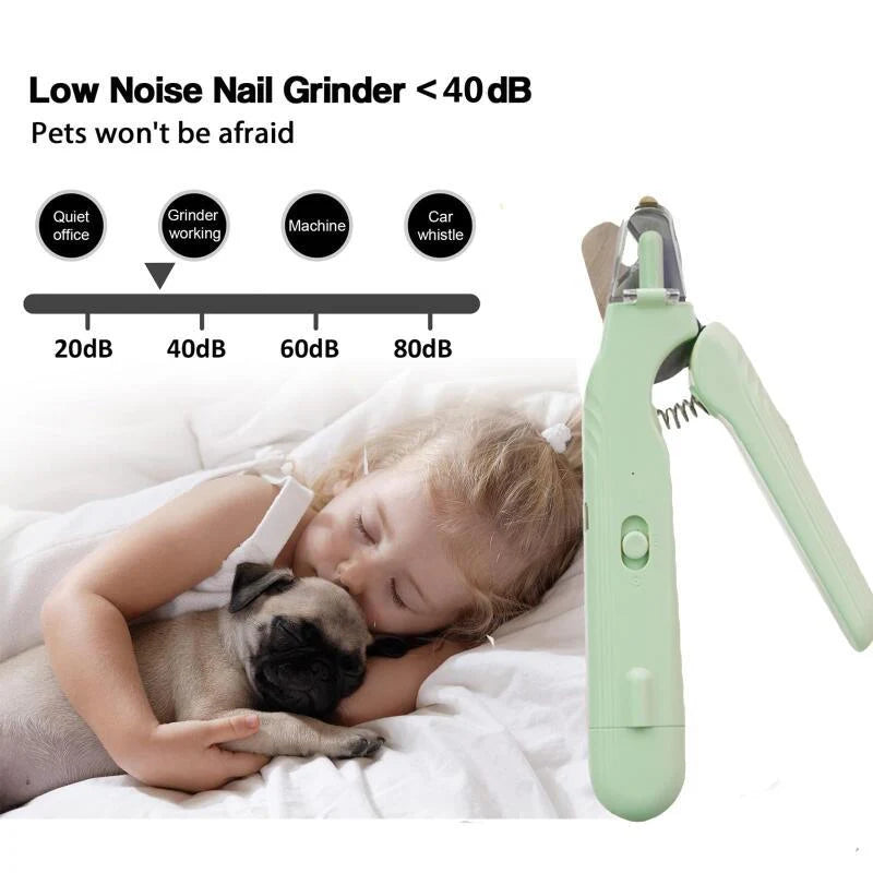 2-in-1 LED Pet Nail Clippers - Safe & Easy Dog & Cat Nail Trimmer with Blood Line Scissors