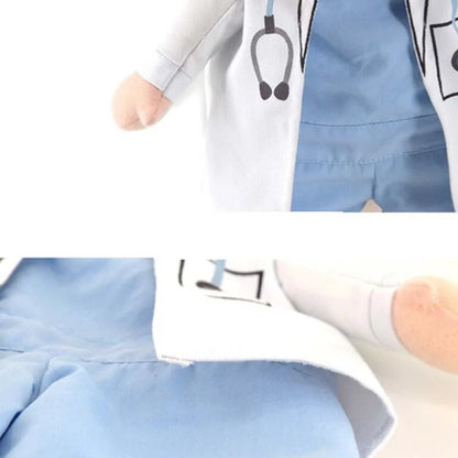 Pet Clothes Cat Dog Cosplay Doctors Costume Puppy White Gown Funny Coat Party Dress for Small Pets Outfits Chihuahua Costumes