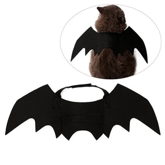 Halloween Cute Pet Clothes Black Bat Wings Harness Costume Cosplay Cat ...