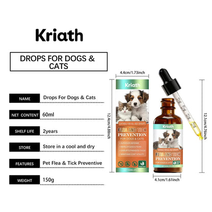 Dogs Cats Dewormer Drops Natural Deworming Supplement Intestinal Parasite Control Protect Repel Dual Effect Pet Dewormer Liquid