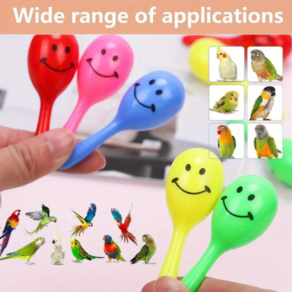 10Pcs Parrot Chewing Toys - Parrot Bell Toys for Relieving Boredom and Self-Amusement, Colorful Joyful Spoon Balls