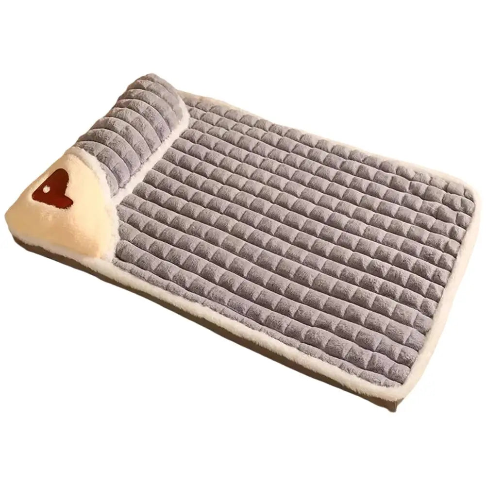 Winter Warm Dog Mat Plaid Bed for Cats Dogs Luxury Sofa for Small Medium Dogs Fluff Sleeping Removable Washable Pet Beds Z4U7