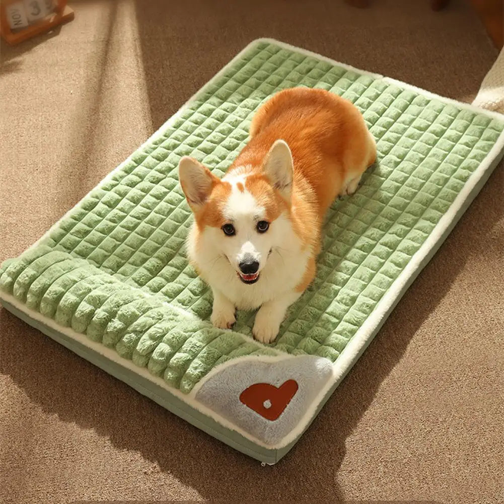 Winter Warm Dog Mat Plaid Bed for Cats Dogs Luxury Sofa for Small Medium Dogs Fluff Sleeping Removable Washable Pet Beds Z4U7