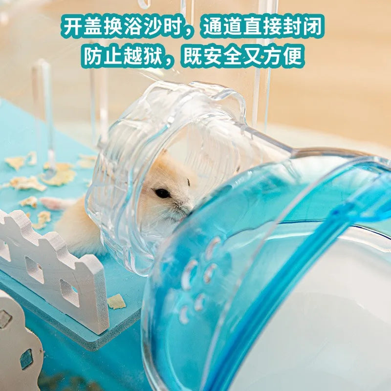1Pc Pet Hamster Box Bath Sand Room House Bathroom Cage Box for Hamster Mouse Toilet for Small Animal Pets Supplies