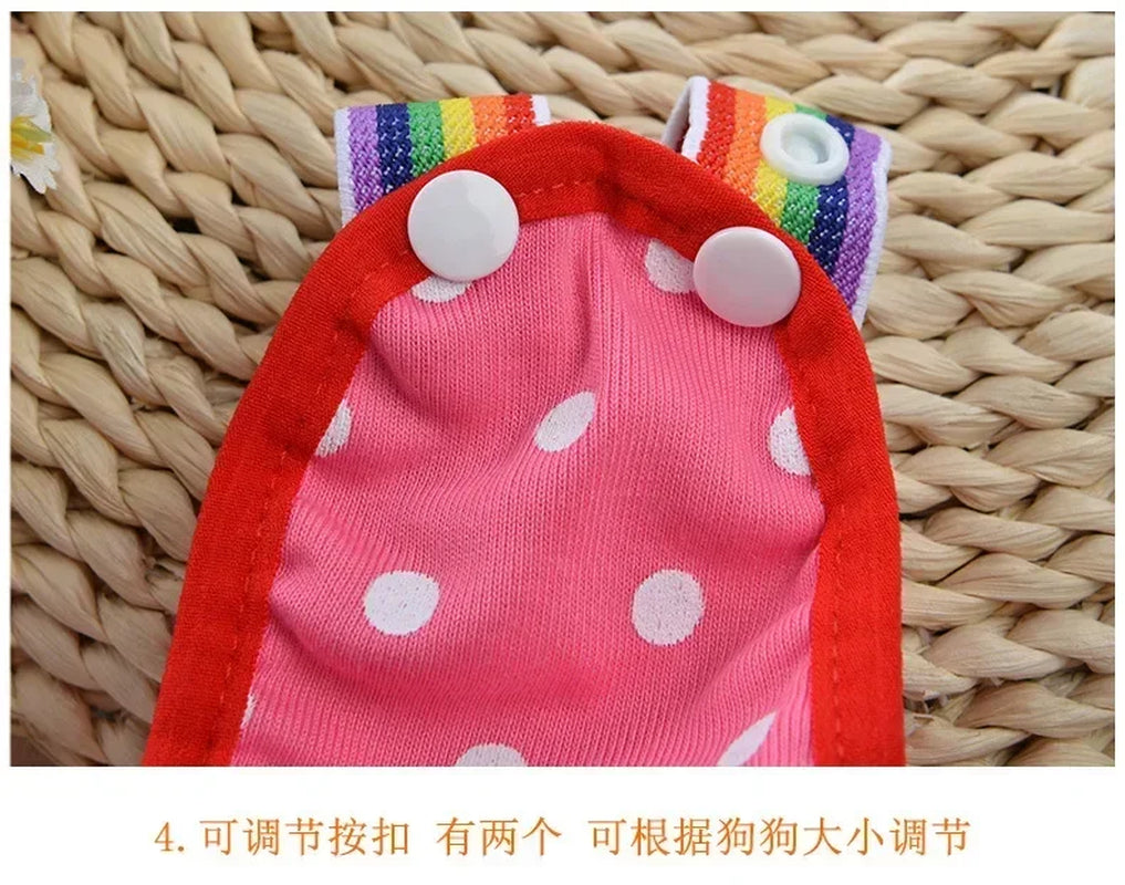 Female Dog Sanitary Panties Breathable Strap Type Reusable Washable Pet Diaper Shorts Summer Thin Heat Period for Teddy Dogs