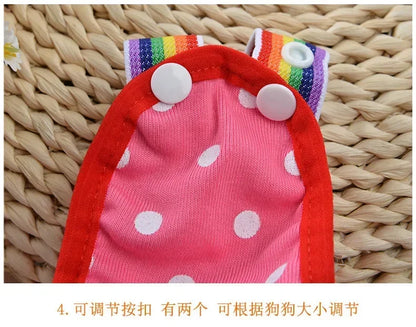 Female Dog Sanitary Panties Breathable Strap Type Reusable Washable Pet Diaper Shorts Summer Thin Heat Period for Teddy Dogs