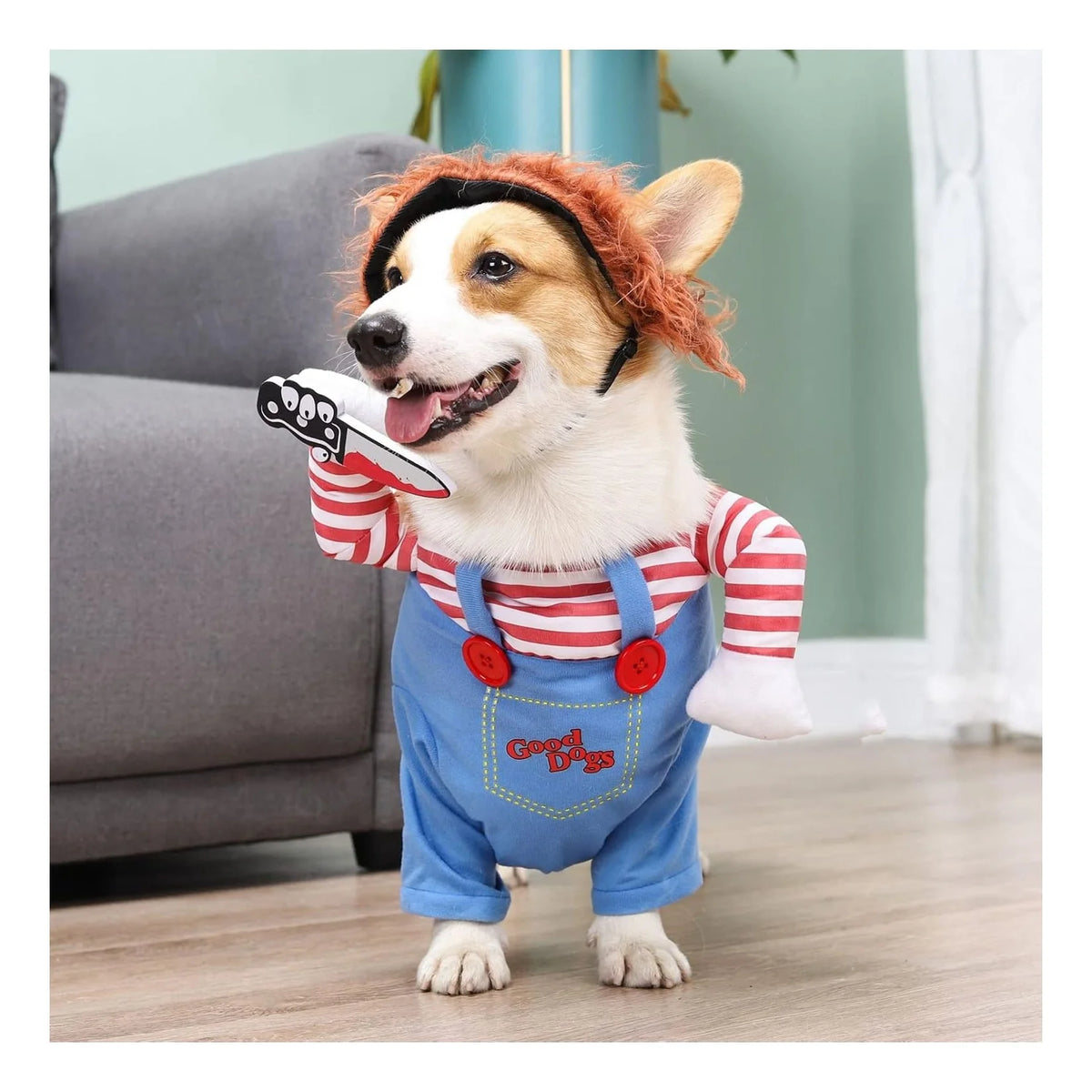 Pet Deadly Doll Dog Costume, Cosplay Halloween Christmas Funny Clothes Party Costume for Small Medium and Large Dogs