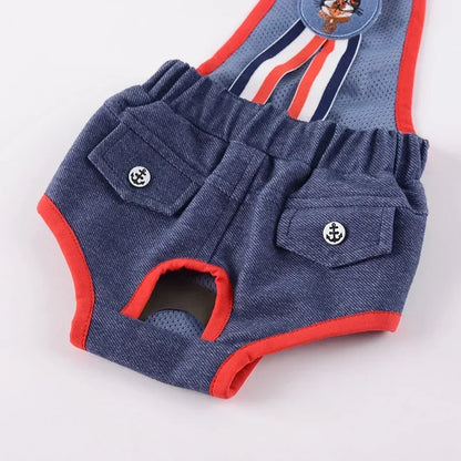 Female Dog Sanitary Panties Breathable Strap Type Reusable Washable Pet Diaper Shorts Summer Thin Heat Period for Teddy Dogs