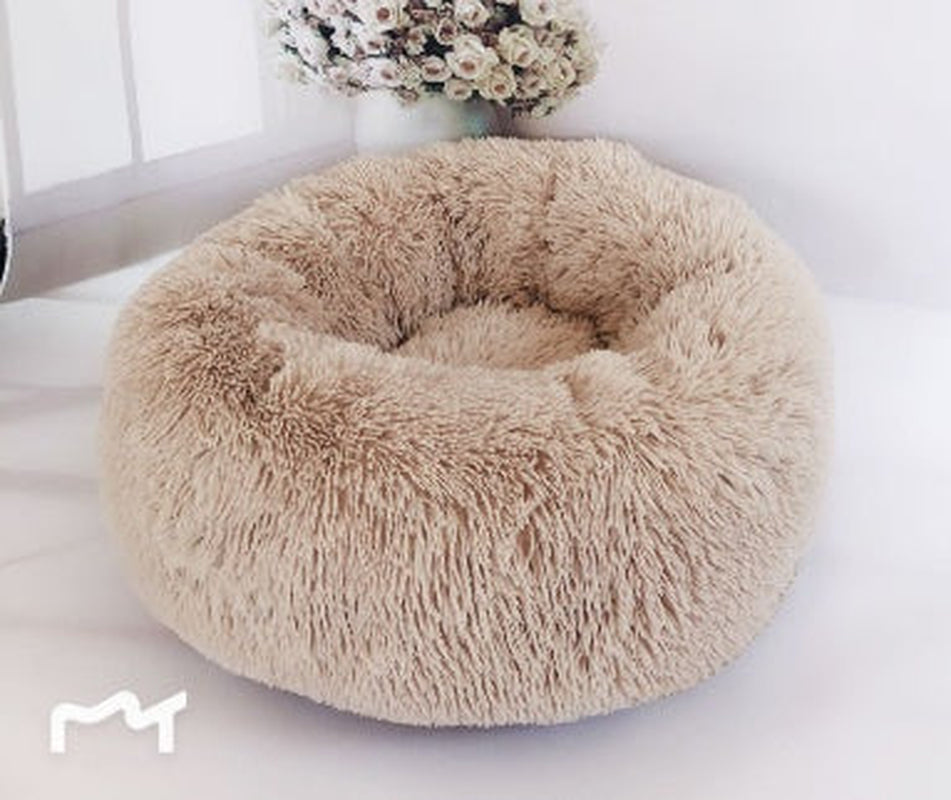 Plush Warm Dog Bed in Winter