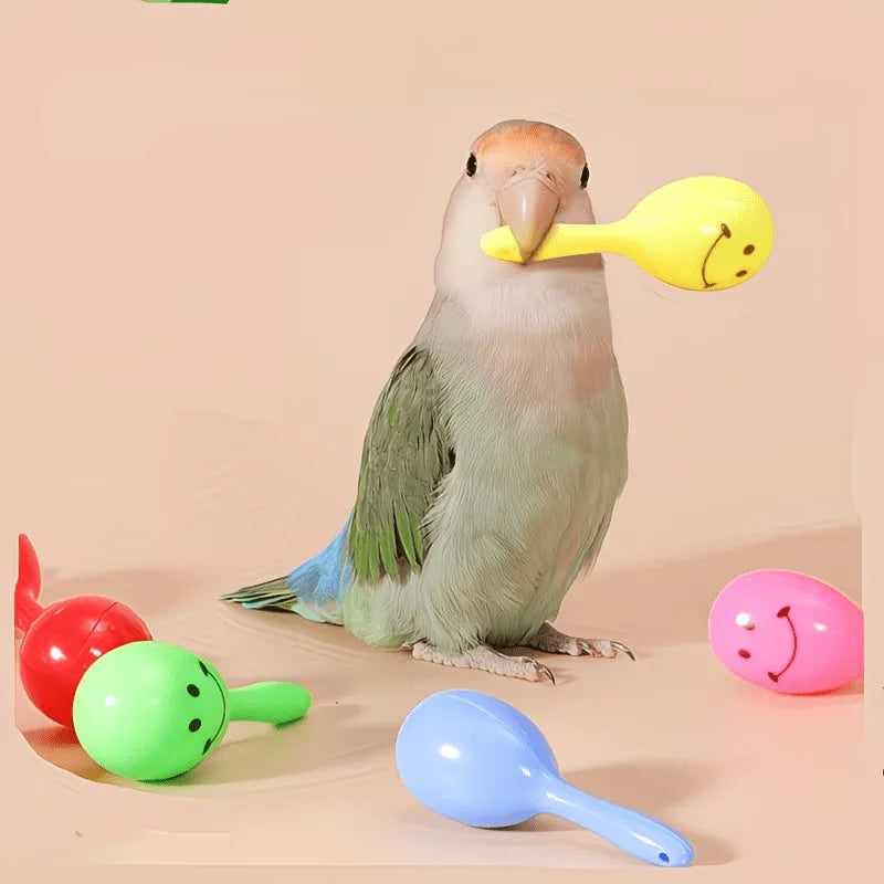 10Pcs Parrot Chewing Toys - Parrot Bell Toys for Relieving Boredom and Self-Amusement, Colorful Joyful Spoon Balls