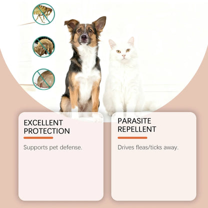 Dogs Cats Dewormer Drops Natural Deworming Supplement Intestinal Parasite Control Protect Repel Dual Effect Pet Dewormer Liquid