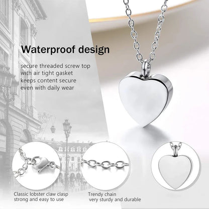 Cremation Jewelry Pet Dog Paw Print Owner'S Foot Pattern Pendant Necklace Keepsake Jewelry - Never Walk Alone