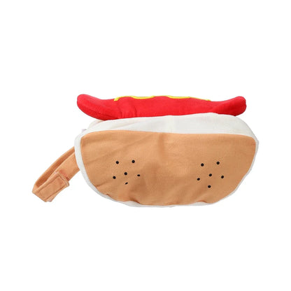 Funny Pet Hot Dog Costume Dog Clothes Cat Apparel Cute Halloween Outfit for Birthday Party Christmas Photo Shoot Pet Supplies