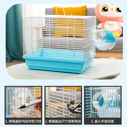 1Pc Pet Hamster Box Bath Sand Room House Bathroom Cage Box for Hamster Mouse Toilet for Small Animal Pets Supplies
